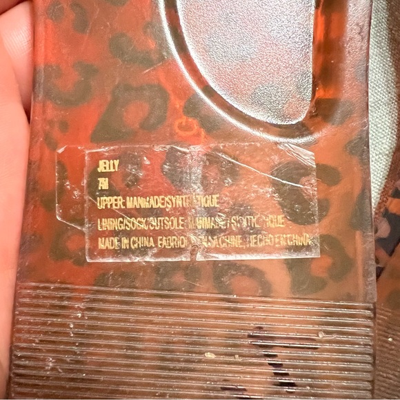 Matisse Anthropologie Leopard Jelly Slides Sandals - Picture 11 of 11